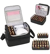 CUBETASTIC Nail Polish Organizer, Cute Nail Tech Organizers And Storage Bag Holds 45 Bottles & UV...