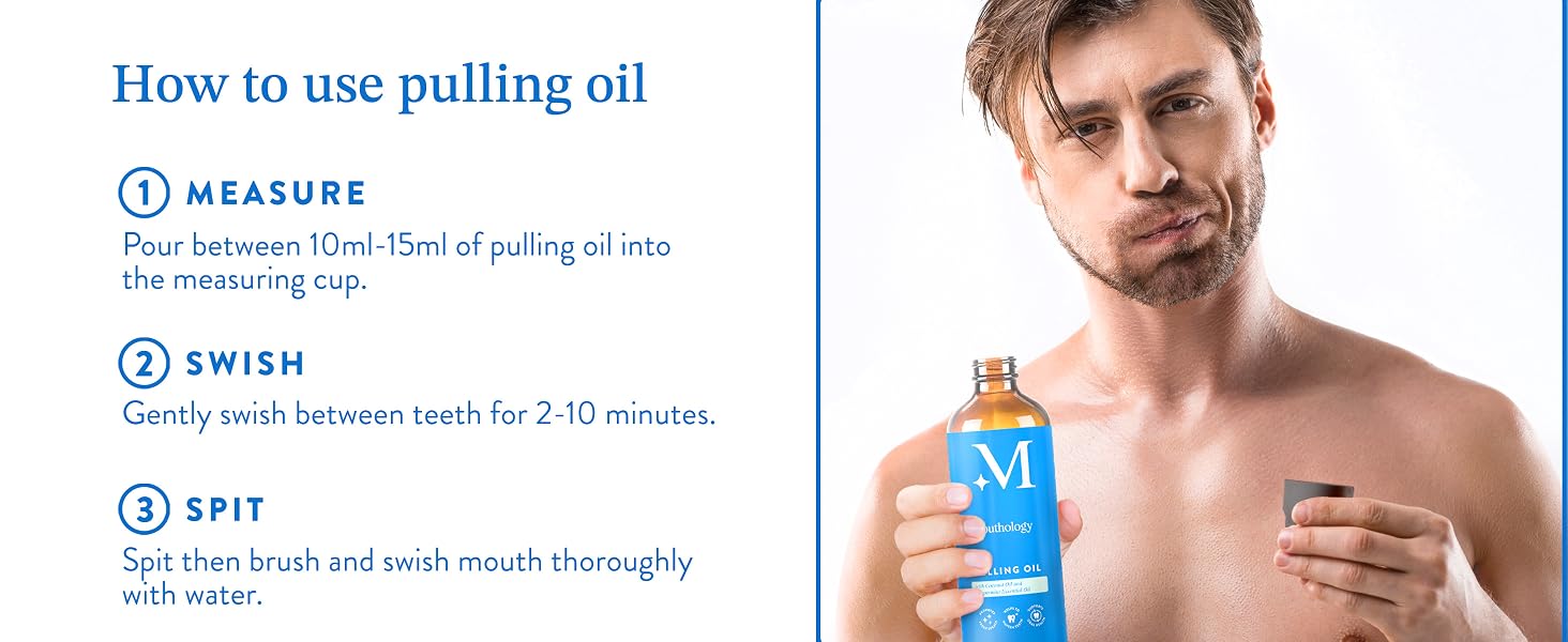 coconut oil pulling for teeth and gums whitening pulling oil mint fresh breath health oral care