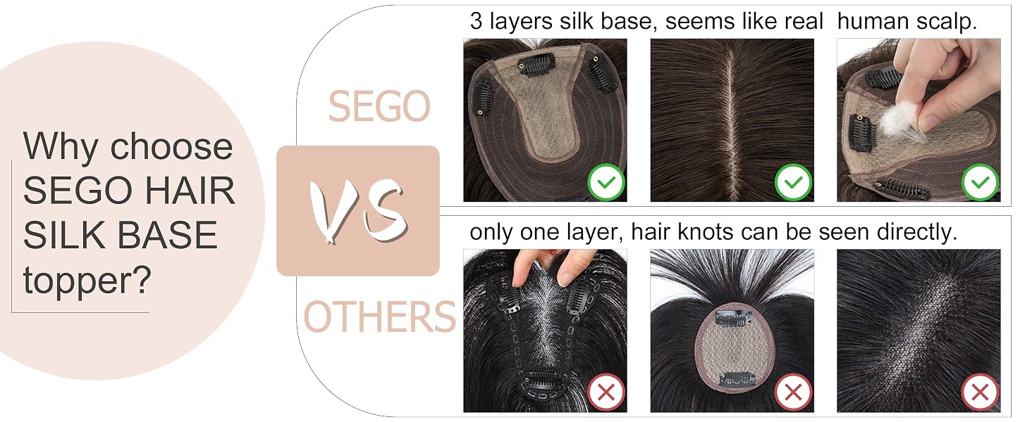 SEGO HAIR human hair toppers for women
