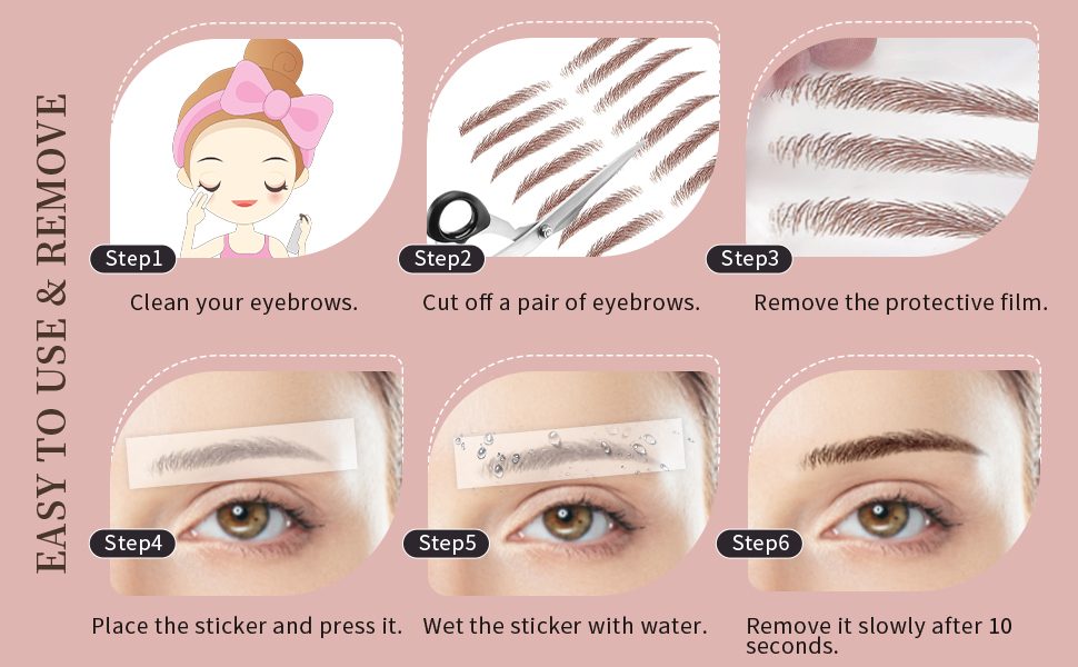 eyebrow tattoo sticker