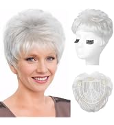 REECHO Hair Topper, Short Wiglet Hair Topper for Women with Thinning Large Coverage Synthetic Top...