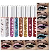 evpct 8 Colors Liquid Glitter Eyeliner Liquid Sets,Glitter Eye Liners for Women Liquid White Silv...