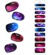 KING HORSE Semi Cured Gel Nail Strips Extra Long Gel Nail Stickers Salon-Quality Long Lasting Nai...
