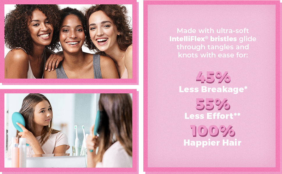 Wet Brush Hair Brush Bridal Original Detangler, Bride Squad Color,With Soft Bristles, Minimizes Pain
