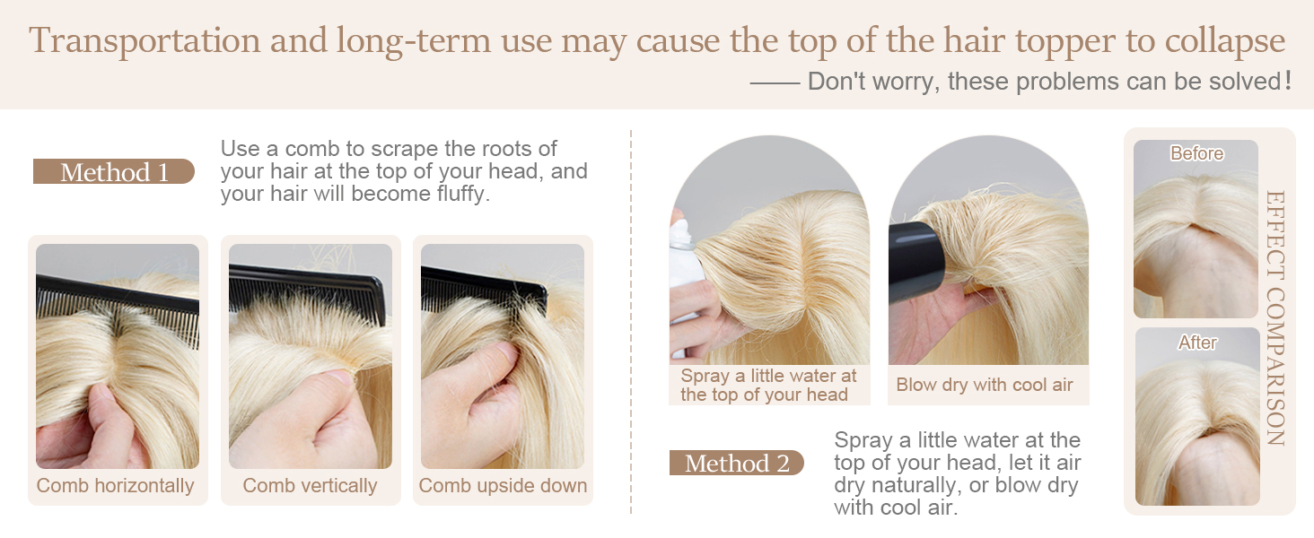 human hair topper for women