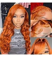 Daules Ginger Wig Lace Front Human Hair Body Wave 13x6 Hd Transparent Lace Frontal Wig Human Hair...