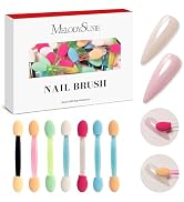 MelodySusie 50Pcs Chrome Nail Powder Brushes, Disposable Dual Sides Eye Shadow Sponge Applicator ...
