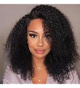 Viyaviya Kinky Curly Extension Virgin Human Hair Weave 16 Inch 100% Unprocessed Natural Color 1 B...