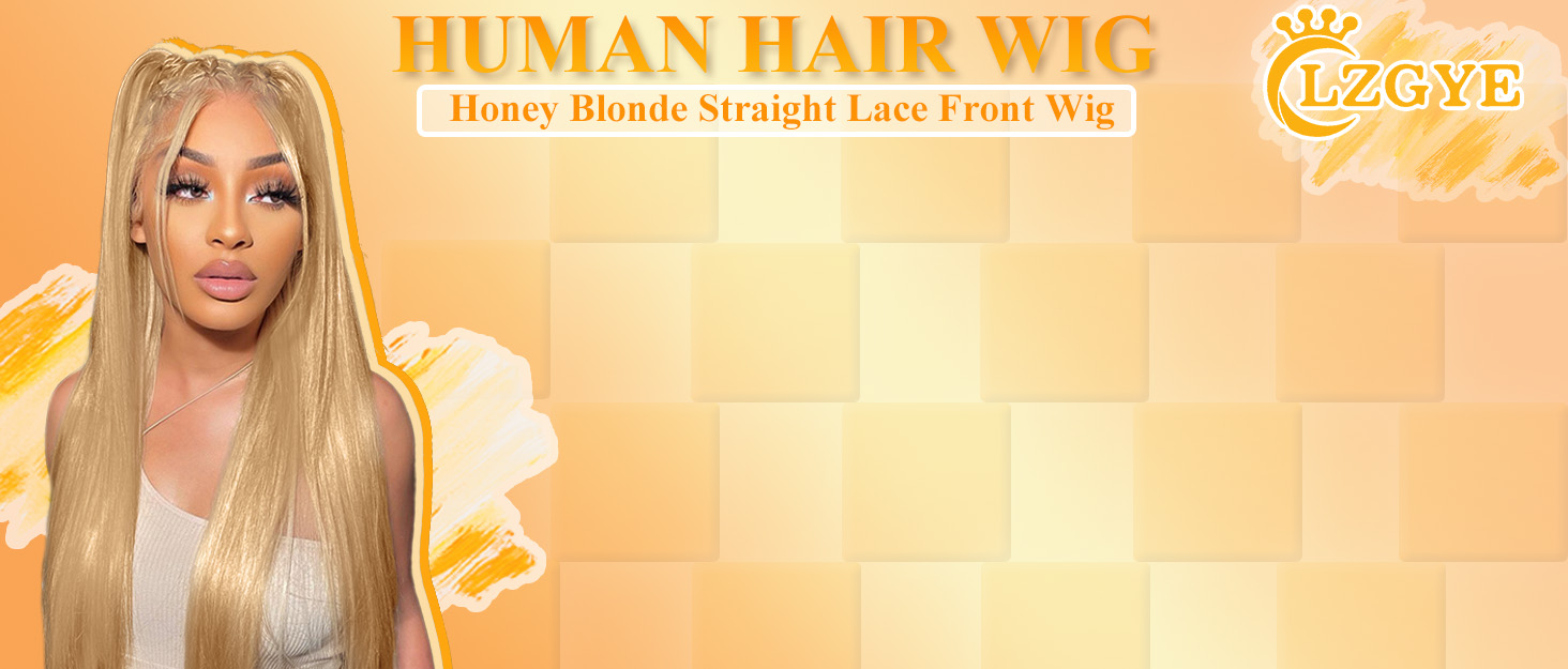 honey blonde lace front wig human hair