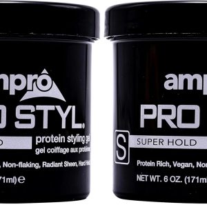 AMPRO Pro Styl Strong Hold Gel 16 oz for All Hair Types Flexible Styling