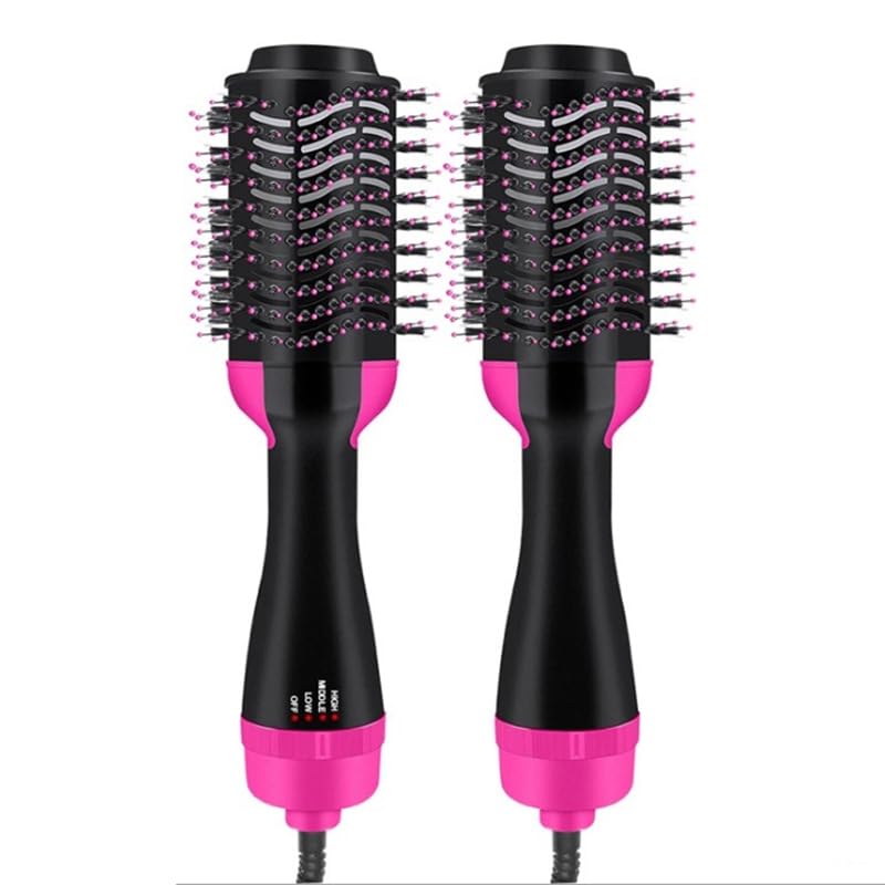 ANHMAHair Dryer Brush Blow Dryer Brush in One, Upgraded 4 in 1 Hair Dryer and Styler Volumizer with Negative Ion Anti-frizz Ceramic Titanium Barrel Hot Air Brush Hair Straightener Brush (Rose&Black)