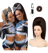 SEIKEA Cheer Ponytail Hair Piece, 100% Super Protein Fiber Straight Cheerleader Hairpiece Lightwe...