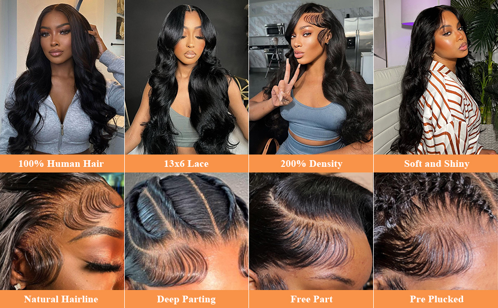 13x6 lace front wigs human hair