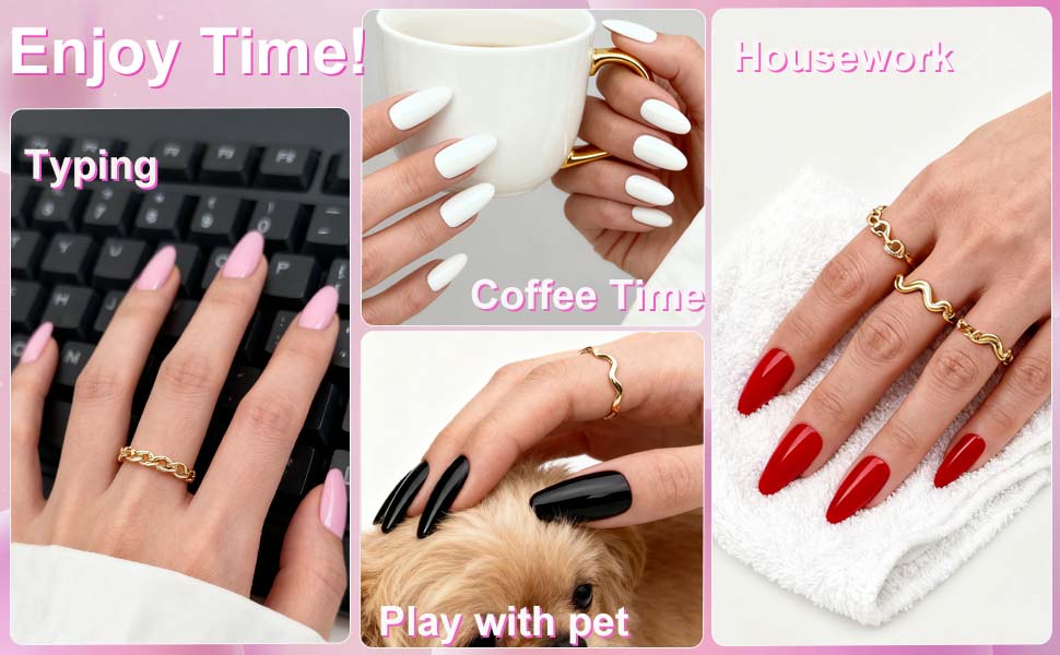 short press on nails almond fake nails white glue on nails black acrylic nails red false nails