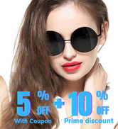 Oversized Round Circle Mirrored Hippie Hipster Sunglasses -  Black Matte Frame / Black Lens