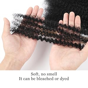 Afro Kinky Curly Human Hair Bulk For Permanent Micro Locs
