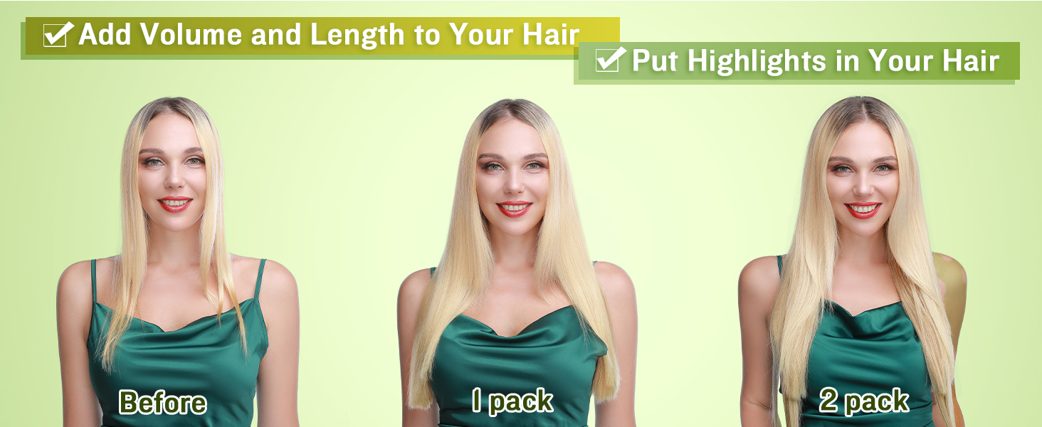human hair clip in extensions