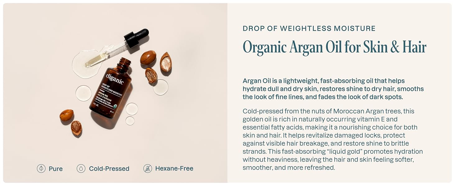 Organic Argan Oil for Skin & Hair
