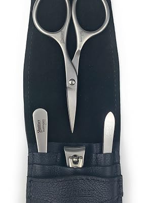 Manicure set in leather case