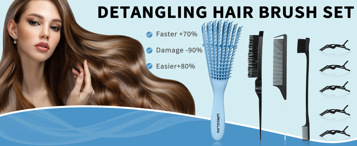 cepillo para cabello rizado、detangler brush for curly hair、wig brush、hair brushes for women