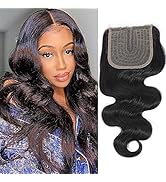 Amella Hair Body Wave T part Human Hair lace Closure Middle Part 100% Unprocessed Brazilian Human...