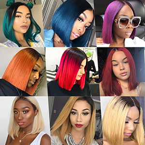 Human Hair Red Wigs for Women