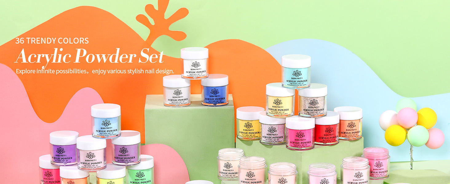 acylic powder set colors