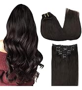 GOO GOO Clip in Hair Extensions Real Human Hair, Remy Human Hair Extensions Clip ins for Women, N...