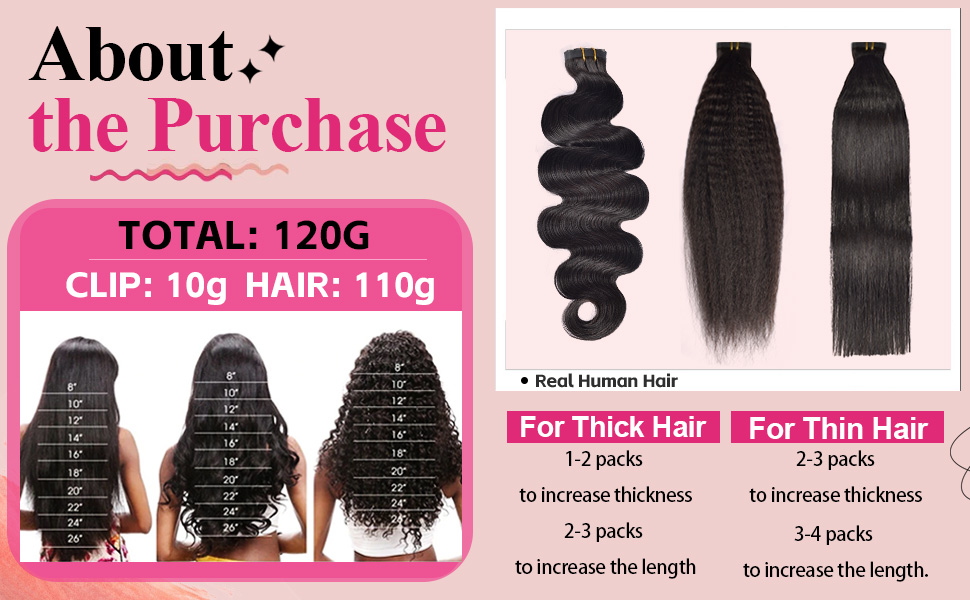 Seamless Clip ins for Black Women Human Hair