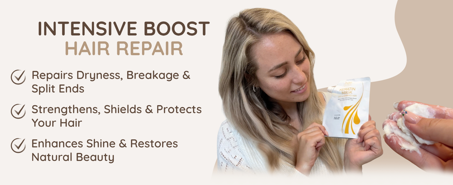 Keratin Hair Treatment Intense Boost Hair Repair Nourishing Detangler Perfect for Thin Fine Hair