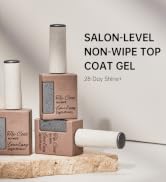 Love easy Salon-Level No-Wipe Top Coat Gel - 28+ Day Gloss Lock with Stain Defense | Mirror Shine...