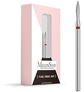 MelodySusie 2mm Flame Shape Cuticle Clean Nail Drill Bit 3/32'', Professional Safety Carbide Diam...