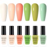 Gellen Spring Summer Regular Nail Polish Non Gel, Fast Air Drying Traditional Nail Polish No UV L...