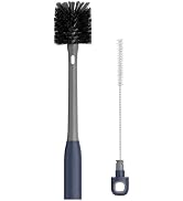 ROSEOK 2 in 1 Long Handle Bottle Brush with Straw Brush for Cleaning Glass, Sports Bottle, Coffee...