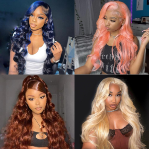 99j Burgundy Body Wave Lace Front Wigs Human Hair