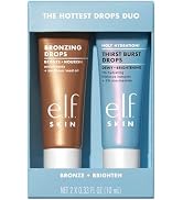 e.l.f. SKIN The Hottest Drops Duo, Holy Hydration! Thirst Burst Drops & Bronzing Drops Skincare S...