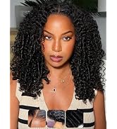 KLAIYI 13X4 Pre Everything Burmese Curly Wig With Finger Coil Ends Put On and Go Spiral Curls Lac...
