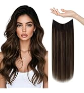 Sunny Wire Hair Extensions Real Human Hair Fish Line Human Hair Extensions Invisible Wire Extensi...
