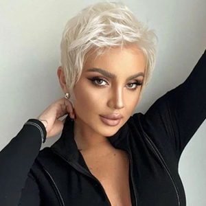 pixie cut wig human hair
