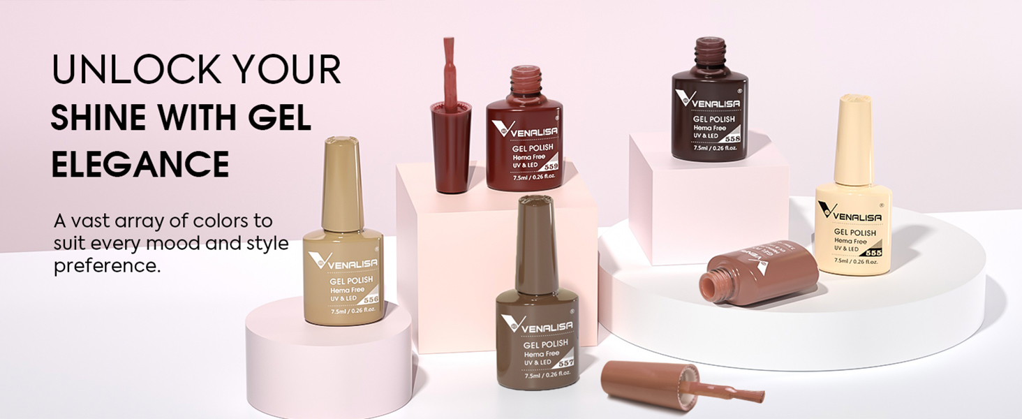 venalisa brown gel polish 6 pcs