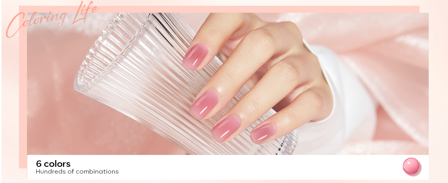 jelly pink gel nail polish