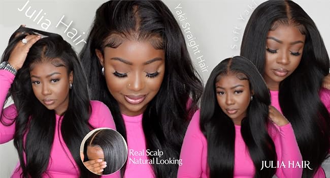 yaki straight human hair wigs glueless no leave out v part wig