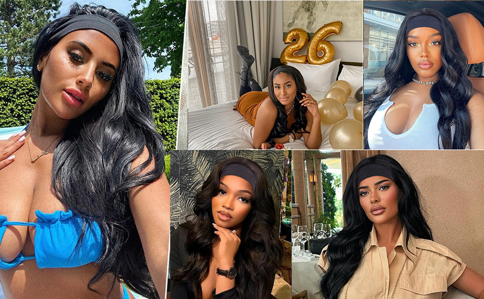 glueless wigs for black women wavy wigs for black women human hair human hair headband wigs