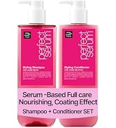 Mise En Scene Perfect Styling Serum Shampoo and Conditioner Set - Korean Damaged Hair Care with M...