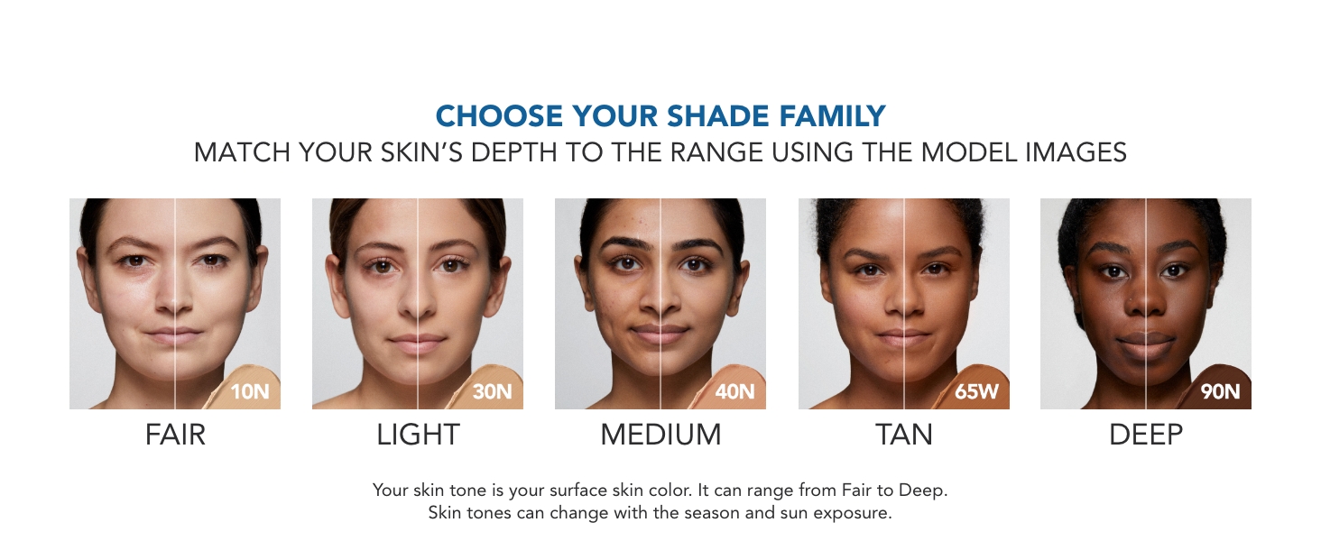 Diverse Shade Finder for Full Coverage Foundation 