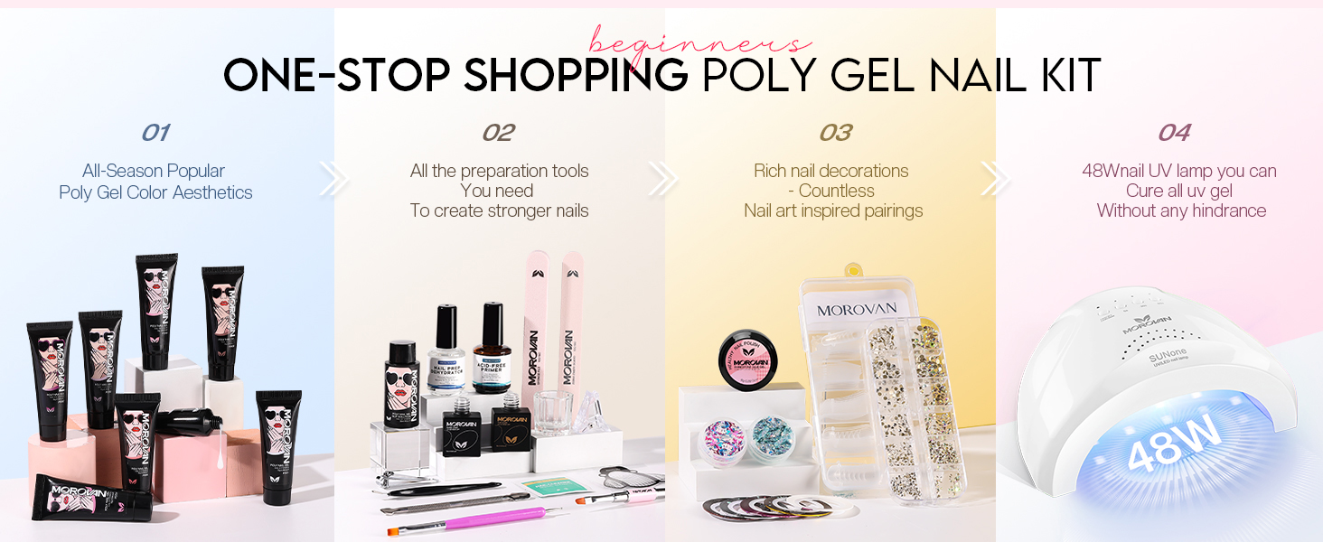 one-stop shopping poly gel nail kit