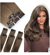 Human Hair Clip In Extensions, Single Clip Ins Short Hair Extensions, Remy Balayage Highlight Hai...