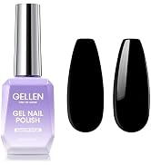 Gellen Gel Polish 18ml Black Color Gel Nail Polish Soak Off U V LED Nail Lamp Nail Gel Polish Nai...