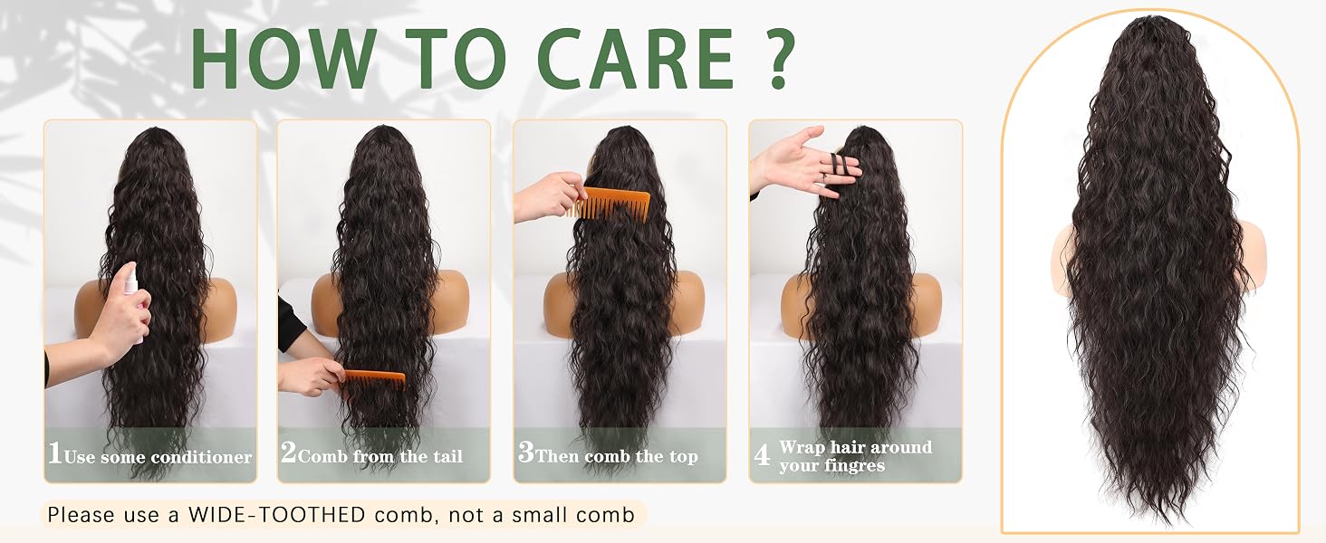 Claw Long Wavy Ponytail Extension 30
