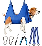 Kkiimatt Pet Dog Grooming Hammock Harness, Dog Nail Hammock Hanger Restraint Bag with Nail Clippe...